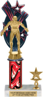 Triple Star Backdrop Single-Trim Trophy [T1T13BD]