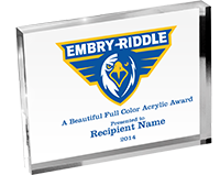 Custom Vibrix Acrylic Award- Horizontal- 8 x 4.5 inch [AXCB845H]