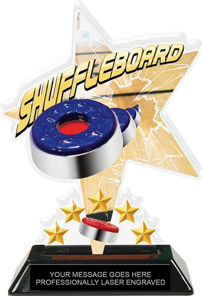 Shuffleboard Shattered Star Colorix Acrylic Trophies