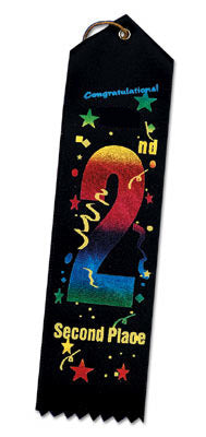 2nd Place Confetti Ribbon [RBLK-2nd]