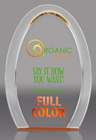 Custom Acrylic Gold Oval Halo- 7 inch [AGOH-7-FC]