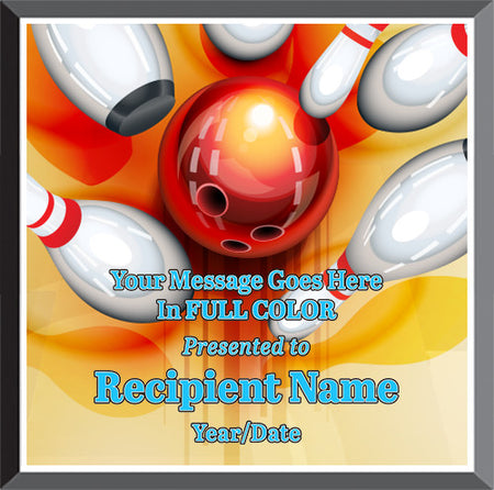 Bowling Square Graphix Plaque [PGFXQ88-BW]