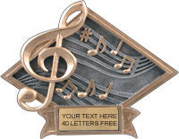 Music Dimensional Diamond Resin Trophies