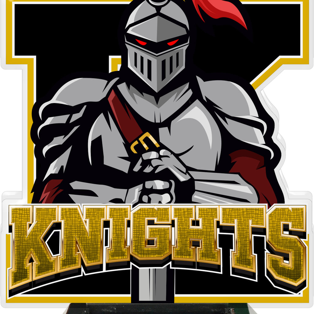 Knights Mascot Colorix-T Acrylic Trophies - Gold