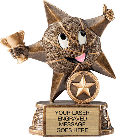 Basketball Lil Star Resin Trophy [RMSTRB-BK]