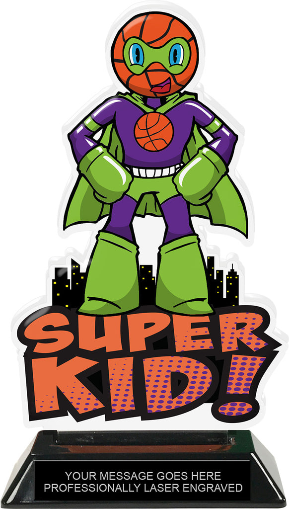 Basketball Super Kid Acrylic Trophy- 8 inch [TACR8-SHKD-BKM-Q]