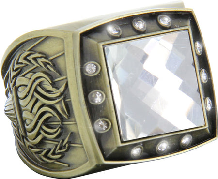 Championship Ring with Clear Center Stone- Gold [RGSJ-G-12ST-CLR]