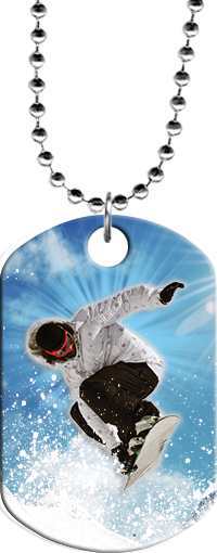 Snow Boarding Monster Dog Tag [DTXL-SNWBRD]