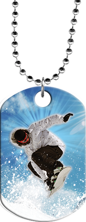 Snow Boarding Monster Dog Tag [DTXL-SNWBRD]