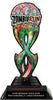 Zombie Run Tribal Flames Acrylic Trophy - 10 inch [TACR10-TF-ZMBRN-Q]