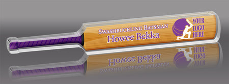 Cricket Bat Full Color Acrylic Award - 12 inch [ABAT-CRKT-12-FC-Q]