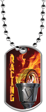 Racing Flaming Torch Dog Tags [DTFLM-RC-110]