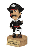 Pirate(buccaneer) Bobblehead Mascot - 6" Resin Trophy [BHMA-PIR]