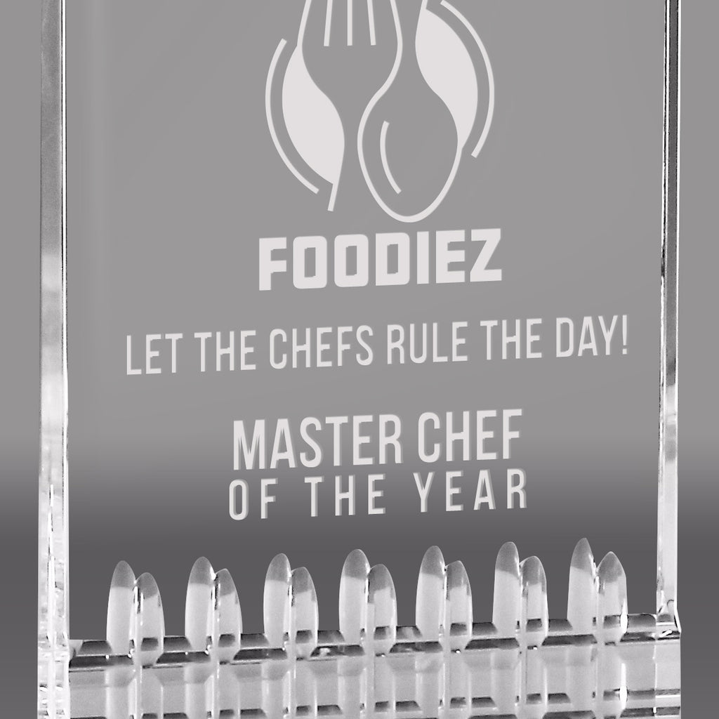 Faceted Acrylic Rectangle Awards- Engraved
