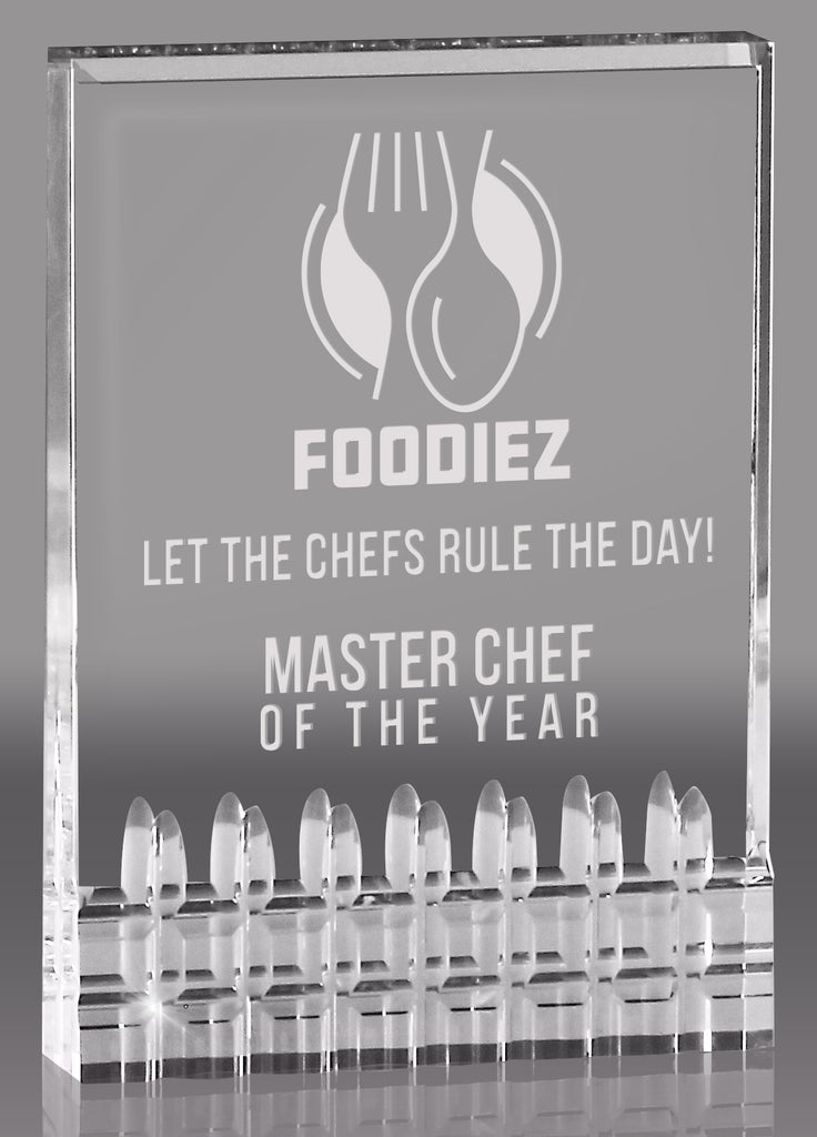 Acrylic Clear Faceted Rectangle- 7 inch [AFR7]