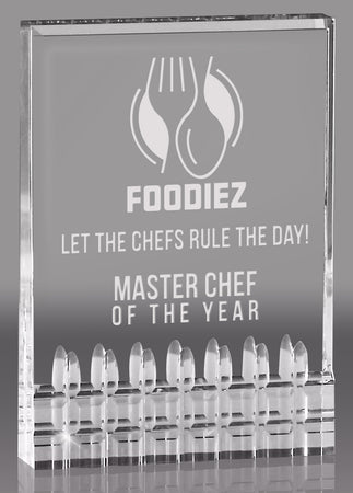 Acrylic Clear Faceted Rectangle- 7 inch [AFR7]