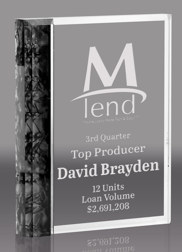 Black Pearl Edge Plaques- 6 x 4.5 inch [ARBPEP-6-BLK]