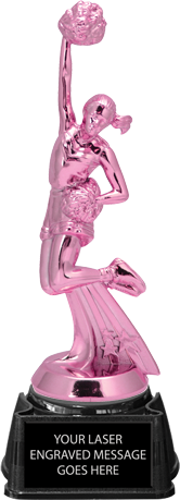 Cheer Pink Metallic Trophy on Synthetic Regal Base [TPNK7-CH]