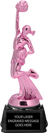 Cheer Pink Metallic Trophy on Synthetic Regal Base [TPNK7-CH]