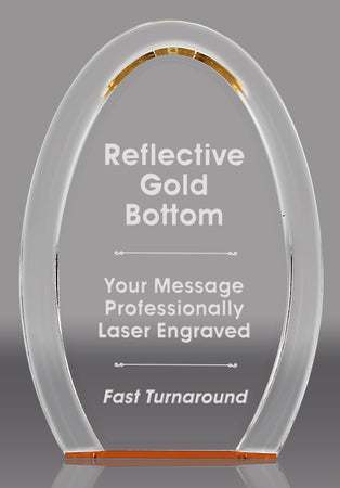 Acrylic Gold Oval Halo- 8 inch [AGOH-8]