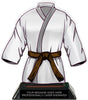 Martial Arts Uniform Colorix-T Acrylic Trophy- Brown [TACR7-JSY-MA-BWN-Q]
