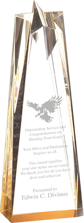 Sculpted Acrylic Gold Stars - 10 inch [A10SSCG]