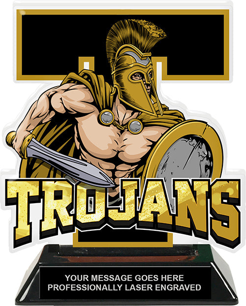 Trojans Mascot Colorix-T Acrylic Trophy [TACR6-MSCT-TJN-Q]