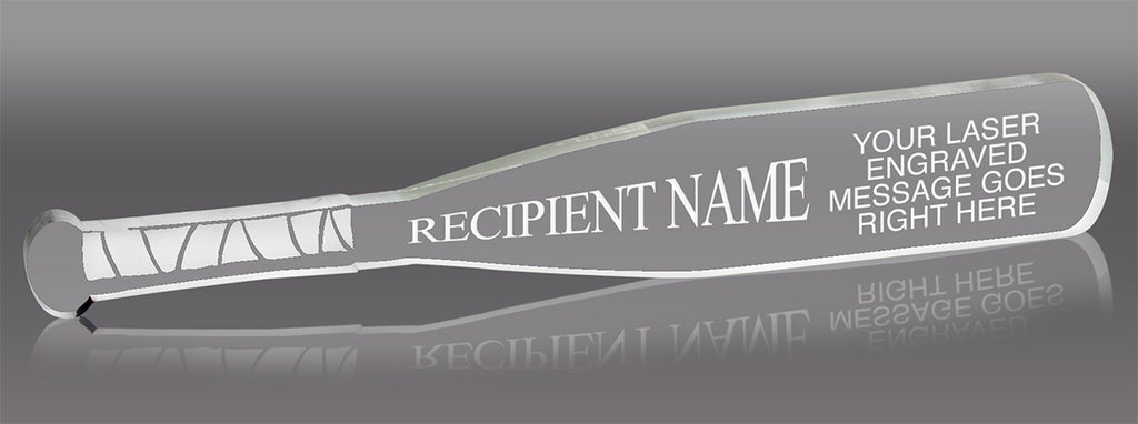 Softball Bat Acrylic Awards - Engraved