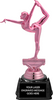 Gymnastics Female Pink Metallic Trophy on Synthetic Regal Base [TPNK7-GF]