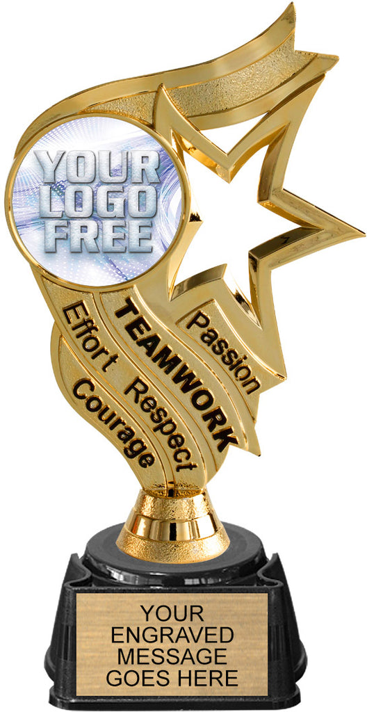 Custom Black and Gold Inspiration Insert Trophy on Synthetic Regal Base [TXRGi-J60]