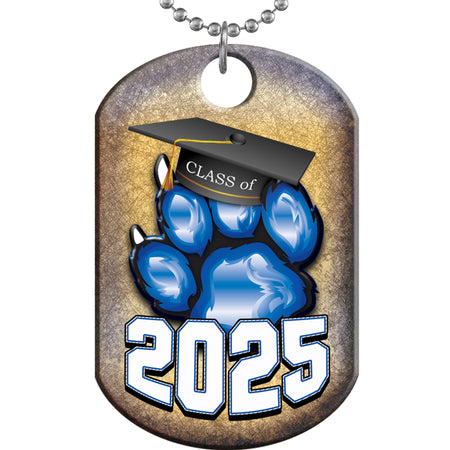 Class of 2025 Paw Monster Dog Tag - Blue [DTXL-CLS-BLU-25]