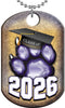 Class of 2026 Paw Monster Dog Tag - Purple [DTXL-CLS-PRP-26]