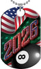 Billiards 2026 US Flag Monster Dog Tag [DTXL-FLG-BL-26]