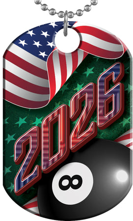 Billiards 2026 US Flag Monster Dog Tag [DTXL-FLG-BL-26]