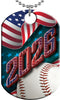 Baseball 2026 US Flag Monster Dog Tag [DTXL-FLG-BS-26]