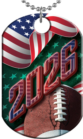 Football 2026 US Flag Monster Dog Tag [DTXL-FLG-FB-26]
