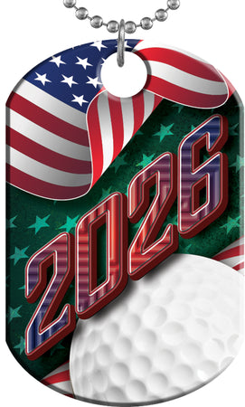 Golf 2026 US Flag Monster Dog Tag [DTXL-FLG-GL-26]