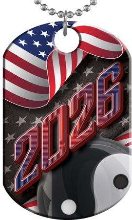 Martial Arts 2026 US Flag Monster Dog Tag [DTXL-FLG-MA-26]