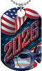 Swimming 2026 US Flag Monster Dog Tag [DTXL-FLG-SW-26]
