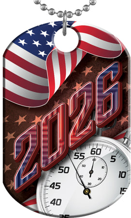 Track 2026 US Flag Monster Dog Tag [DTXL-FLG-TK-26]