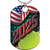 Tennis 2025 US Flag Monster Dog Tag [DTXL-FLG-TN-25]