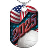 Volleyball 2025 US Flag Monster Dog Tag [DTXL-FLG-VB-25]