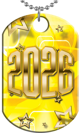 2026 Star Shine Monster Dog Tag - Gold [DTXL-SS-GLD-26]