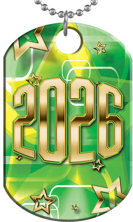 2026 Star Shine Monster Dog Tag - Green [DTXL-SS-GRN-26]