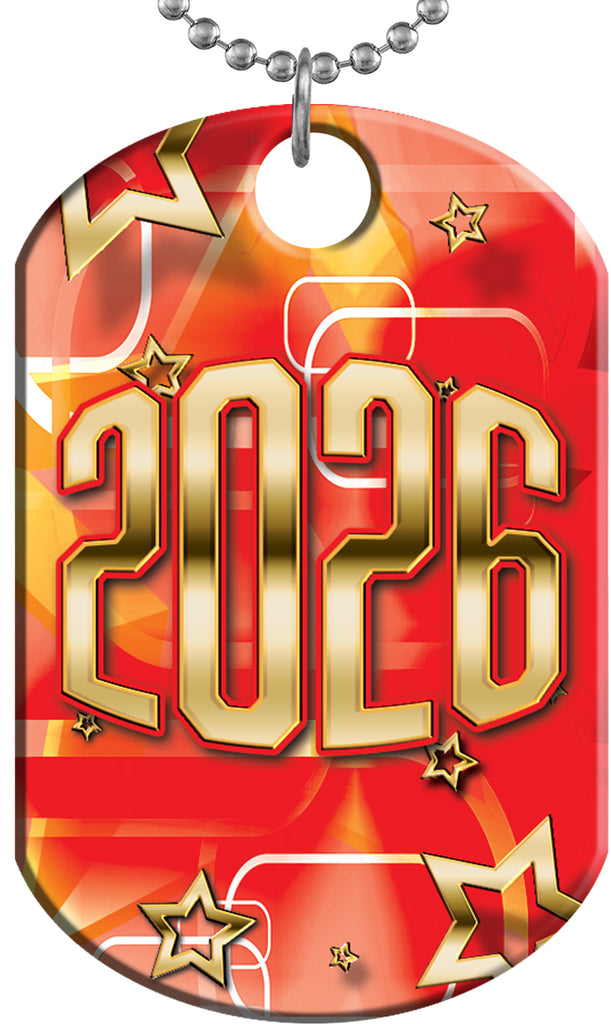 2026 Star Shine Monster Dog Tag - Red [DTXL-SS-RED-26]