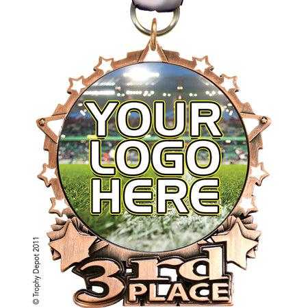 Custom 3rd Place Star Insert Medal [MXPSTR-3RD]