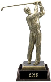 Golf Antiqued Gold Tone Figures - Male XL [TXAG-GLM]