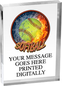Softball Vibrix Acrylic Award [ACB57V-SB]