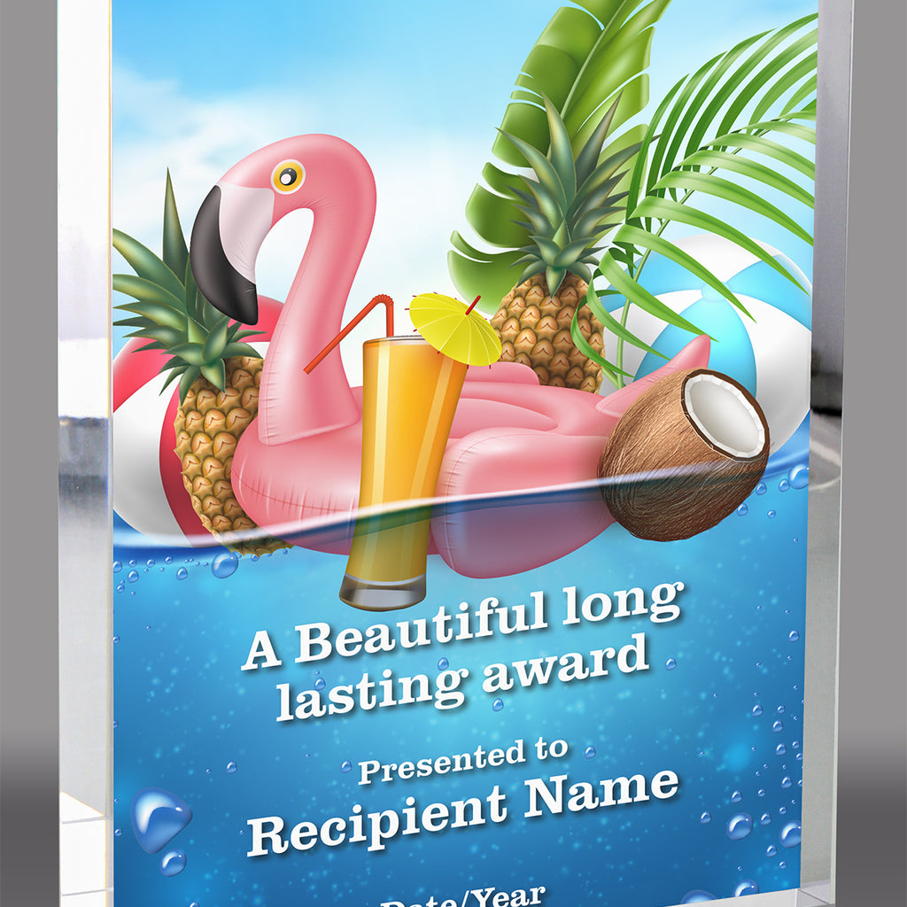 1 inch Thick Custom Vibrix Acrylic Awards- Color