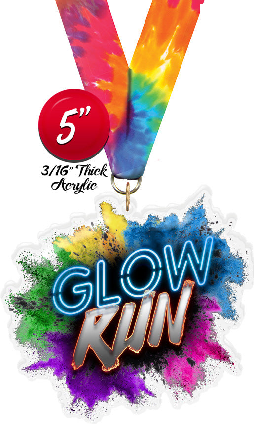 Glow Run Colorix-M Acrylic Medal [MACR5-GLWRN-Q]
